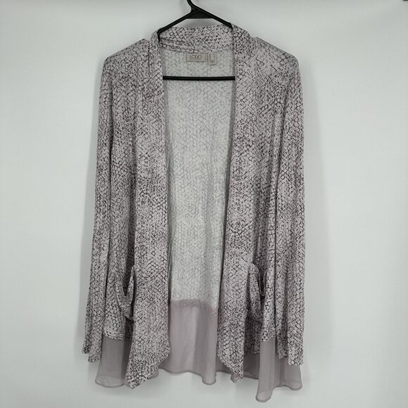 LOGO by Lori Goldstein Women's Tunic Cardigan Size Medium - Picture 1 of 6